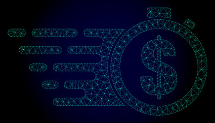 credit time polygonal frame mesh with fast vector image
