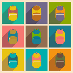 flat with shadow concept and mobile application vector image