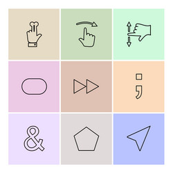 hands pointer arrows directions eps icons set vector image