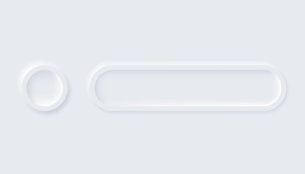 neumorphic buttons simple trendy design elements vector image
