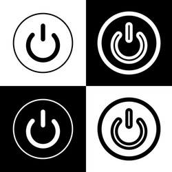 On off switch sign bordo and white icons Vector Image