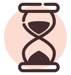 sand timer on a white background vector image