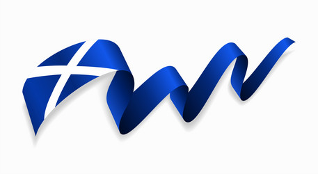 scottish flag wavy abstract background vector image