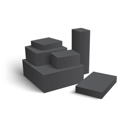 set of different blank boxes vector image