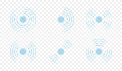 Sonar Waves - Audio Pulse vector image