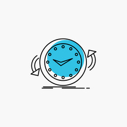 backup clock clockwise counter time line icon vector image