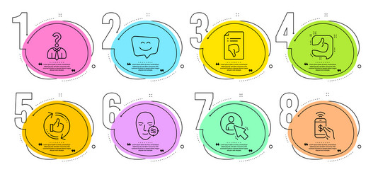 phone payment refresh like and smile face icons vector image