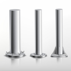 Metal column pole Royalty Free Vector Image - VectorStock