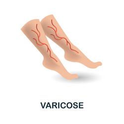 varicose icon 3d from deseases collection vector