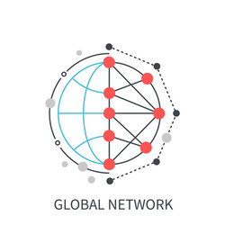 Global Connection Network vector image