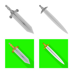 isolated object game and armor icon set vector image