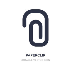 Paperclip attachment icon on white background vector