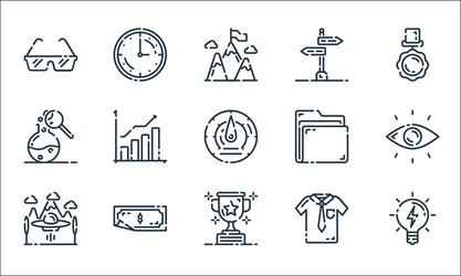 startup line icons linear set quality vector image