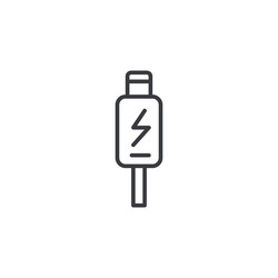 usb type c icon set on white background vector image