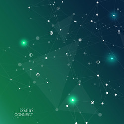 Abstract green color science background vector