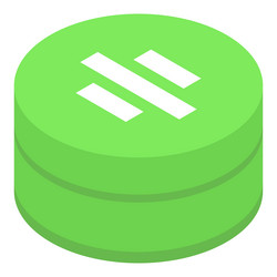 green cylinder database representing big data vector image