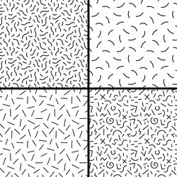 abstract lines sign and symbols seamless pattern vector image