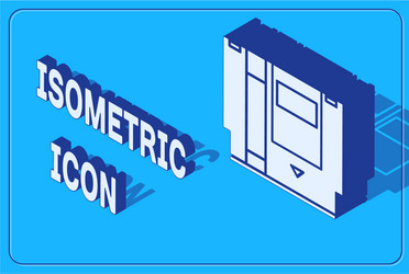 isometric cartridge for retro game console icon vector