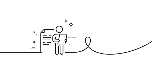 Job Interview Document Line Icon vector image