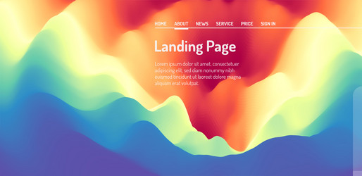 landing page for website and mobile app modern vector image