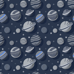 a set of space seamless pattern vector image