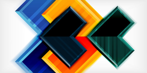 arrow symbols created with 3d effects and line vector image