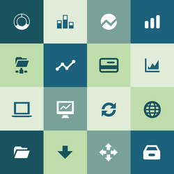 big data database icons universal set for web vector image