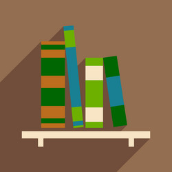 flat with shadow icon and mobile application vector image