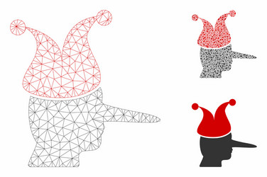 joker mesh network model and triangle vector image