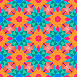 multicolor geometric pattern in bright color vector image