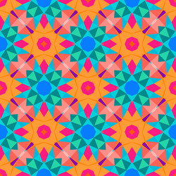 Multicolor geometric pattern in bright color vector