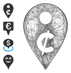 net cent map marker mesh vector image