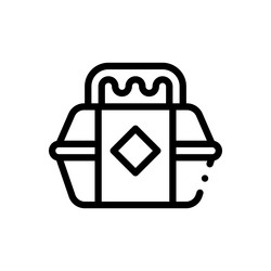 lunchbox icon thin linear style design isolated vector image