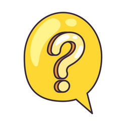 speech bubble with interrogation sign dialog vector image