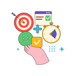 workflow productivity and efficiency tools vector image