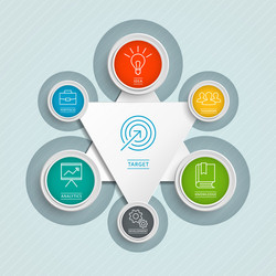abstract infographic design workflow layout vector image