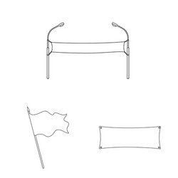 isolated object blank and canvas logo set vector image