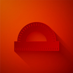 paper cut protractor grid for measuring degrees vector image