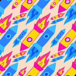 seamless pattern colorful design outer vector image