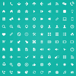 100 ui outline for web and mobile icons vector image