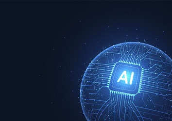 abstract artificial intelligence global network vector image