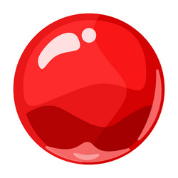 Ball red shiny glossy colorful game art magic vector