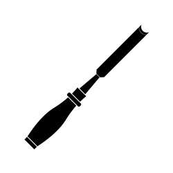 chisel icon shadow reflection design vector image