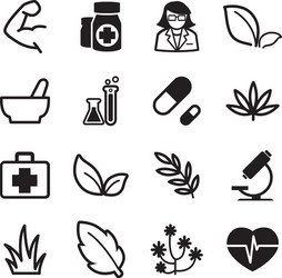 Herb icon set Royalty Free Vector Image - VectorStock
