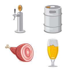 isolated object of pub and bar sign collection vector image