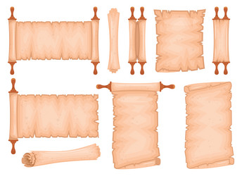 old scroll design isolated on white background vector image