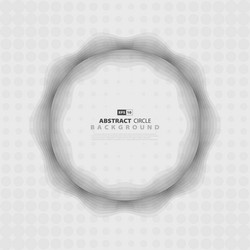 abstract gray wavy pattern design circle halftone vector image