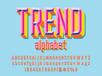 chisel font vector image