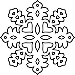 Isolated snowflake pattern on white background vector