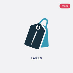 two color labels icon from user interface concept vector image